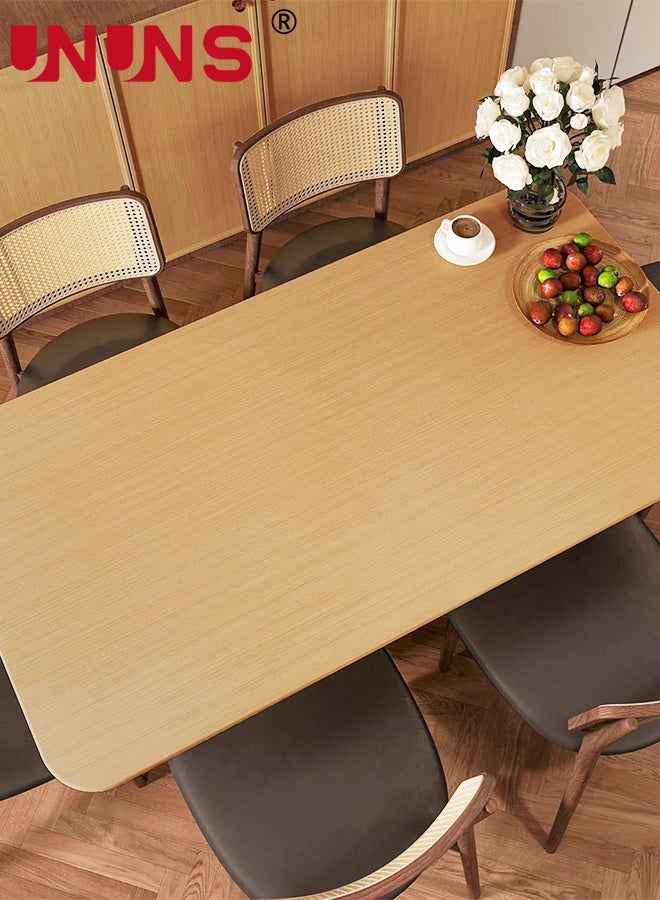 UNUNS Wood Wallpaper,60cmx10m Natural Wooden Contact Paper for Cabinets Countertops Drawer Shelf Liner,Self-adhesive Removable Wallpaper Waterproof,Light Brown - Image 4